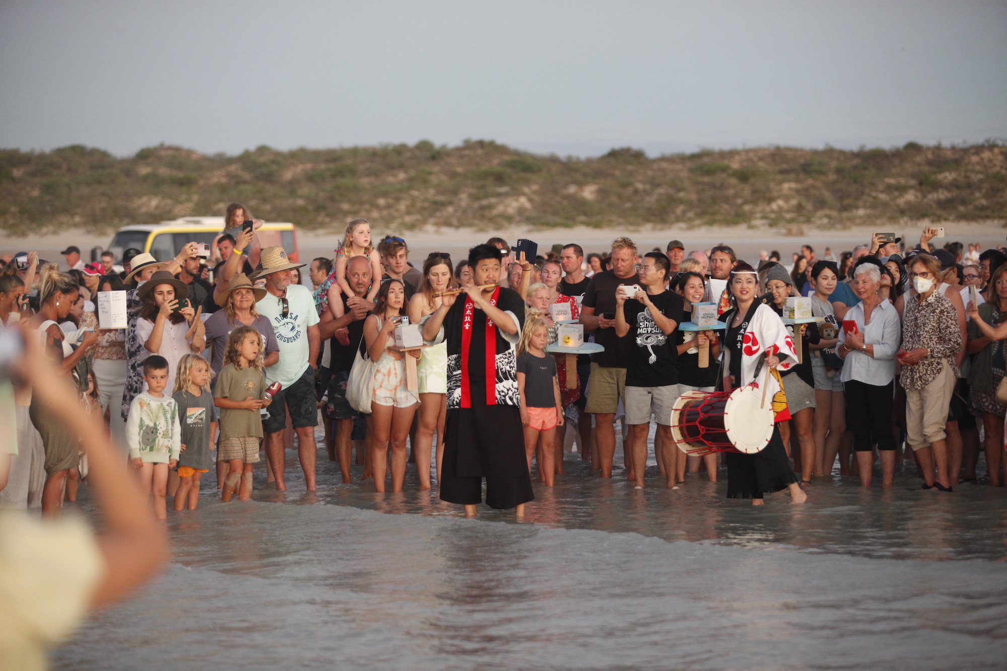 Shinju Matsuri Broome - Japanese musicians at the Gantheaume Point Beach